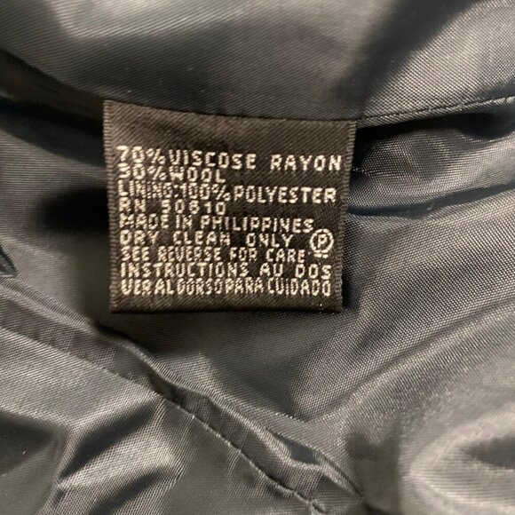 🖤 Anne Klein Belted Suiting Jacket | Size 4 | Classic Wool-Blend Blazer - Picture 6 of 7